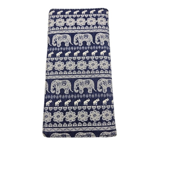 Blue Elephant Women's Flat‎ Fold Wallet Card Holder Boho - Picture 1 of 5